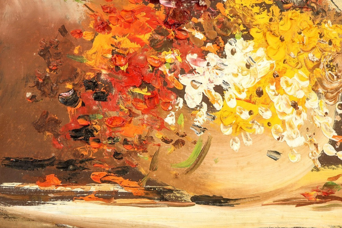 Lech Szypa Original Oil Painting "Kwiaty Polskie" Polish Art Flowers Signed