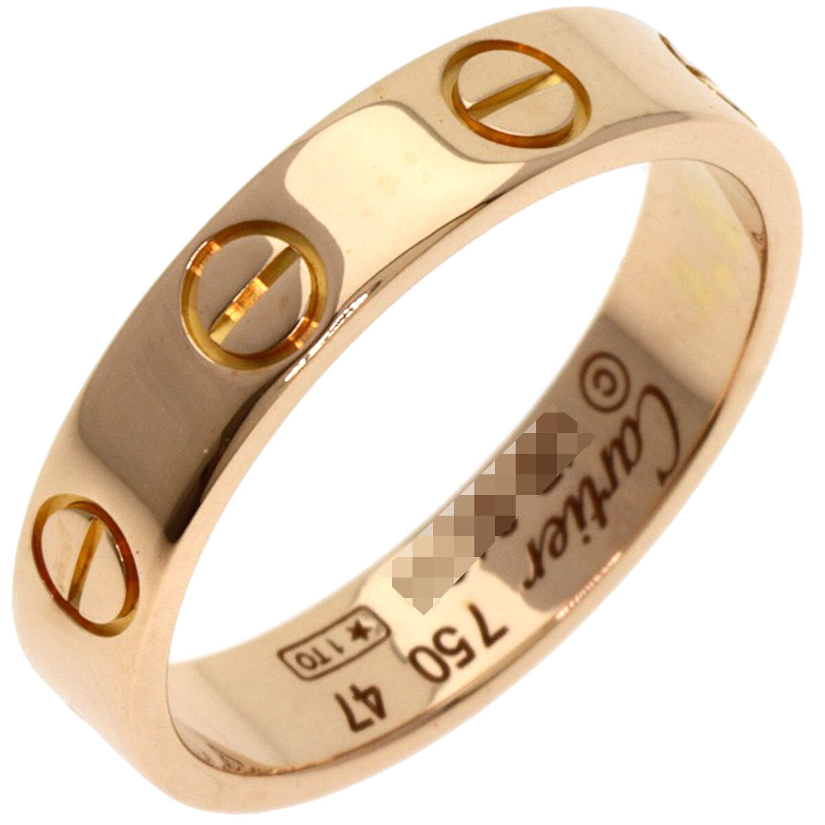 Cartier Ring Mini Love Ring # 47 K18 Pink Gold