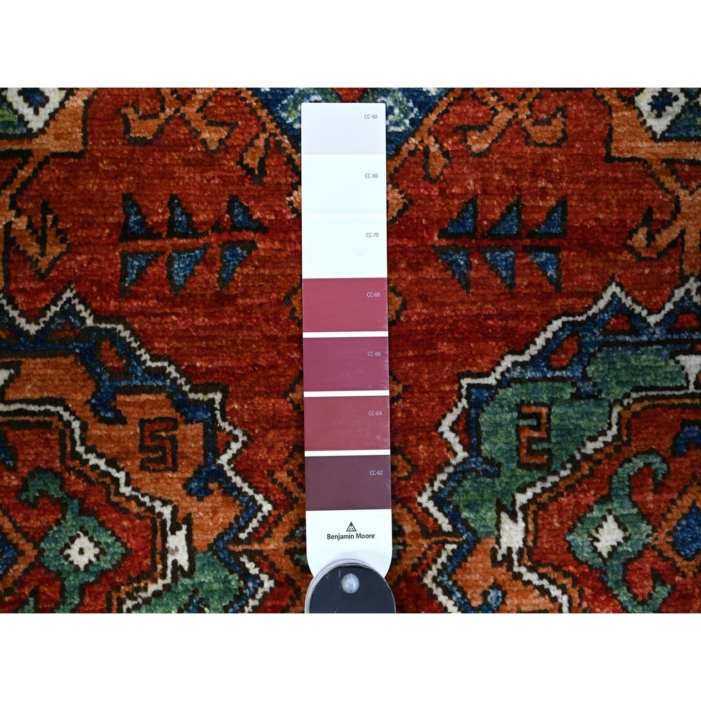 8'X9'6" Red Hand Knotted Extra Soft Wool Afghan Ersari Oriental Rug