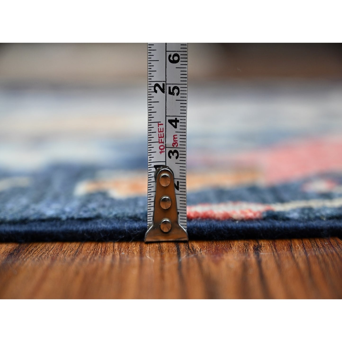 2'4"X5'10" Yale Blue Birds Paradise Hand Knotted Wool Runner Oriental Rug