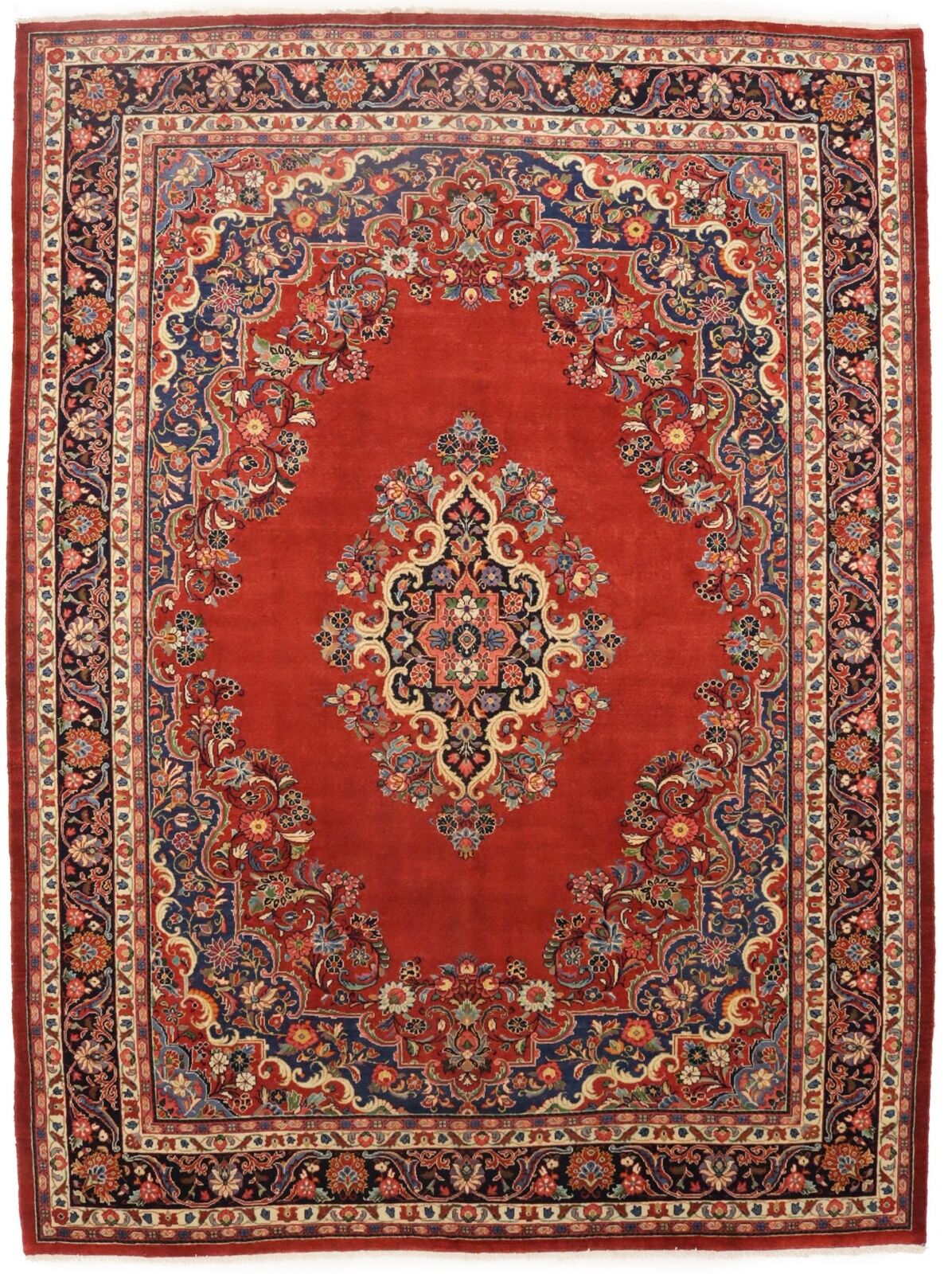 10'0X13'6 Ft Semi-Antique Traditional Handmade