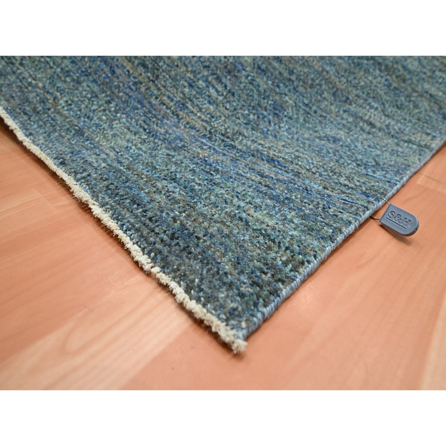 10'1"X14' Imperial Blue Kohinoor Small Design Hand Knotted Pure Wool Rug