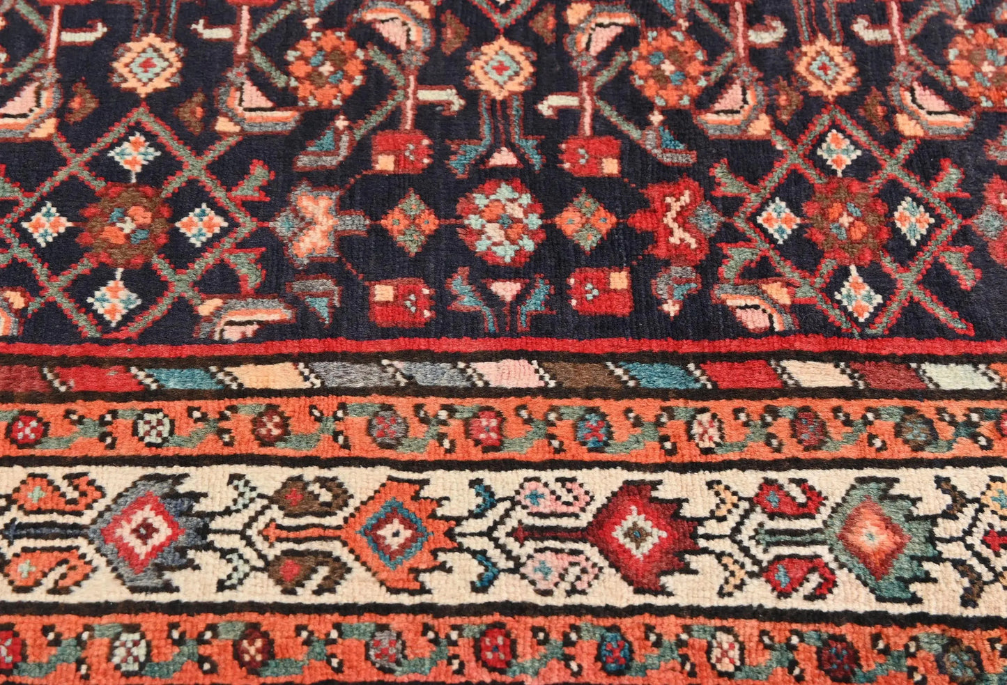Plum Vintage Tribal Floral Sytle 4X11 Ft