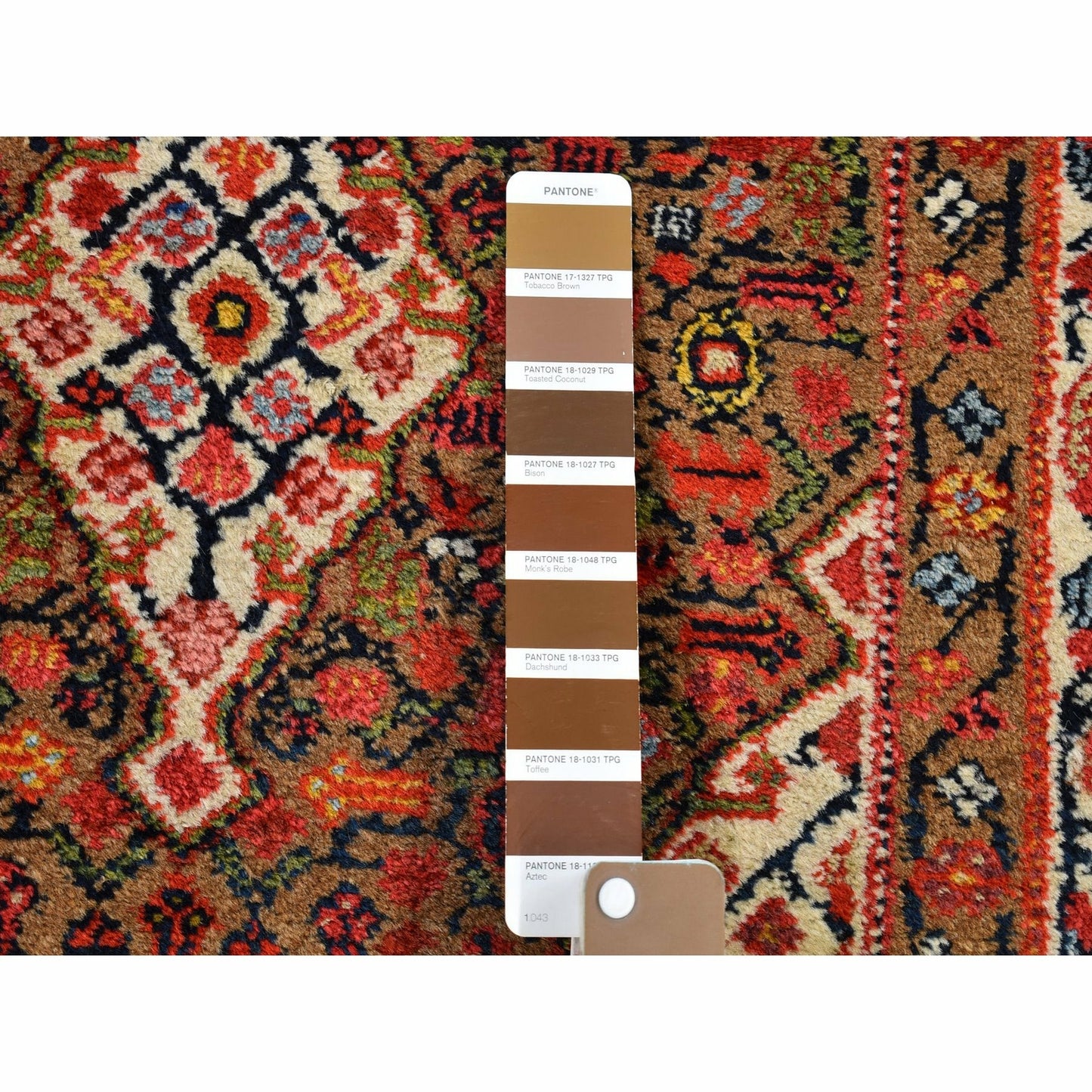 3'6"X17'4" Brown Old Farsian Serrib Xl & Wide Runner Hand Knotted Rug