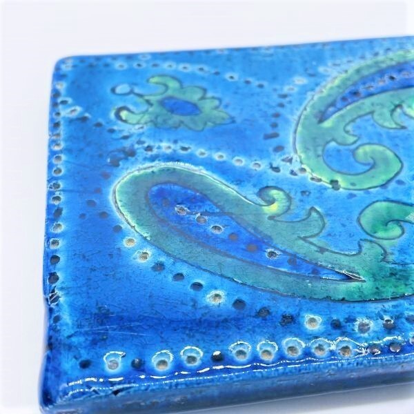 Vintage Bitossi Aldo Londi Box Blue & Green Art