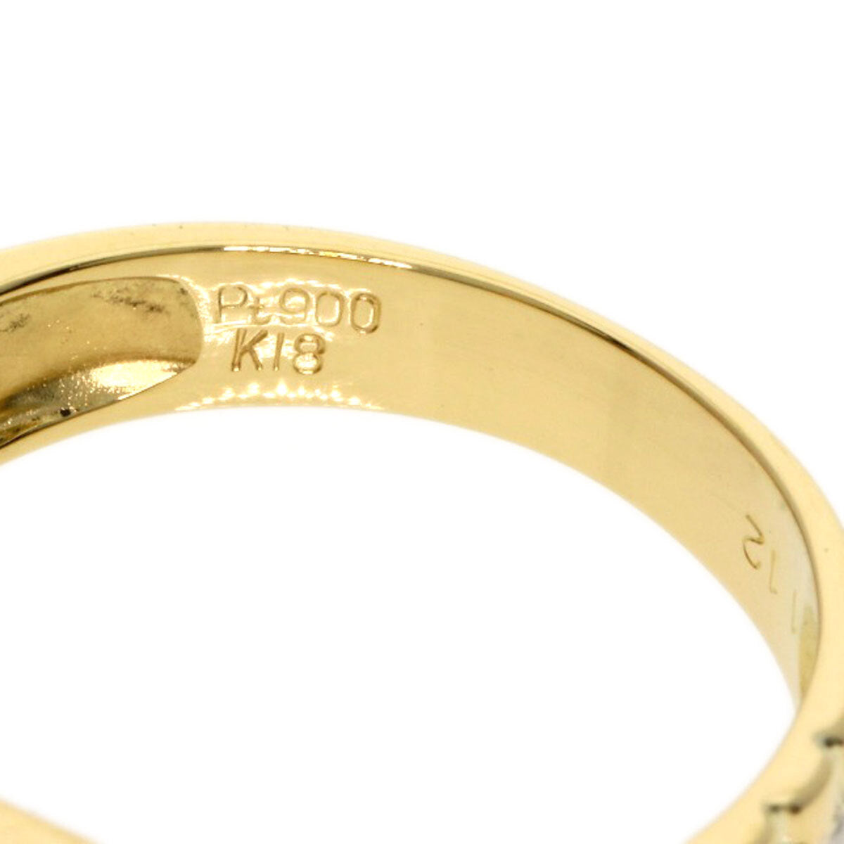 1.12Ct Sapphire Diamond Ring K18 Yellow Gold
