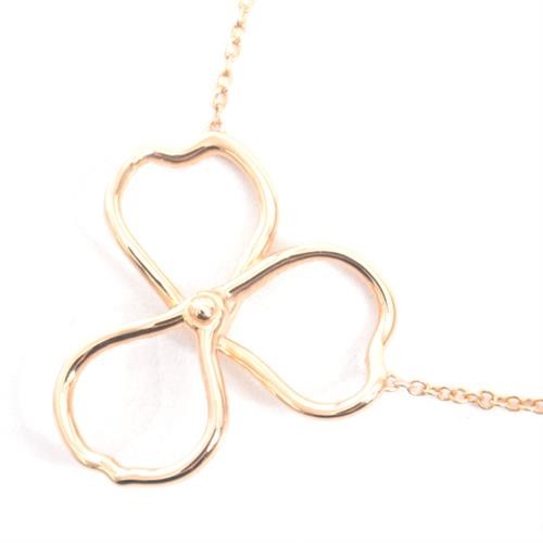 Tiffany & Co. Paper Flowers Diamond Necklace Pink Gold 750Pg