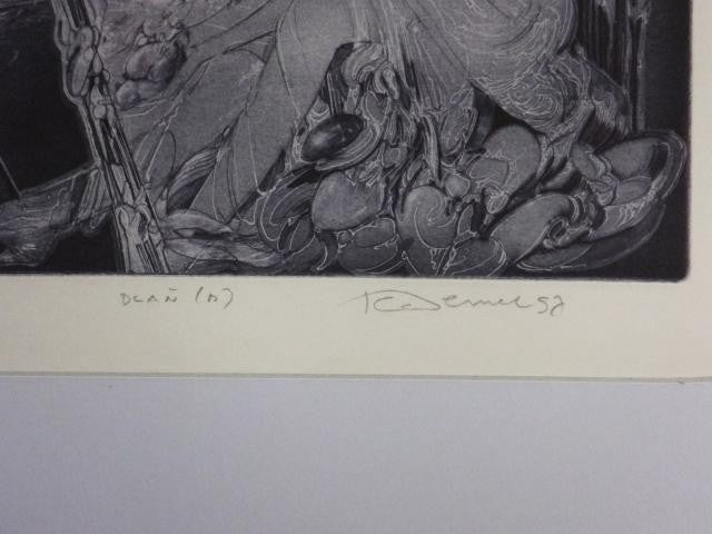 Karel Demel Original Lithograph "Exlibris For W.J. Gotz" 44/130 Signed Czech Art