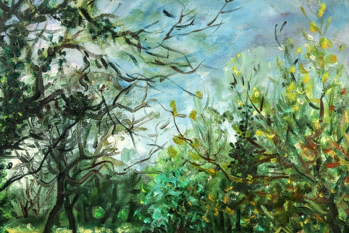 Constant Censier (French ) Original Oil Painting "L'Iton Prs De Cintray Eure"