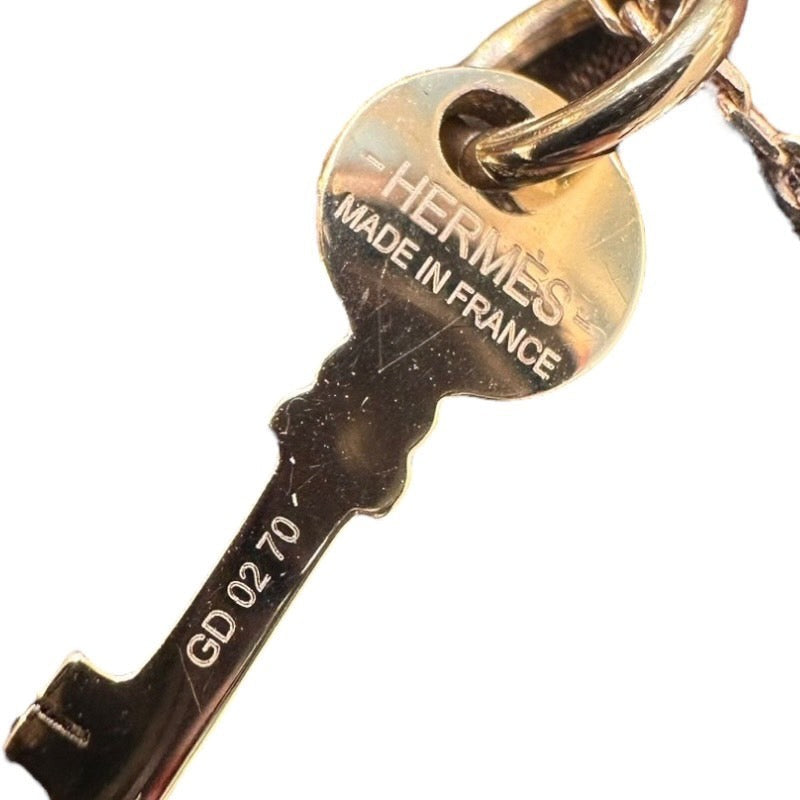 Hermes Amulette Padlock Pm Gold Gp Buffalo Horn Necklace