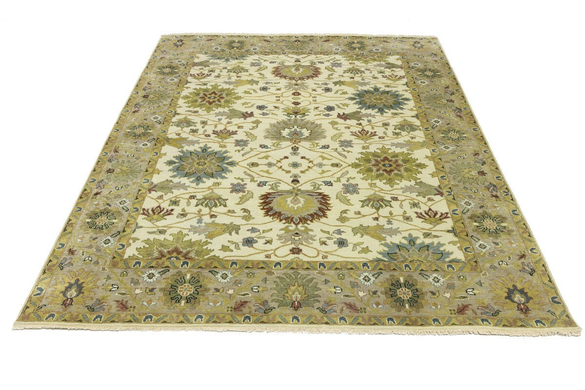 Handmade Osh Chobi Floral Style Peshawar Rug