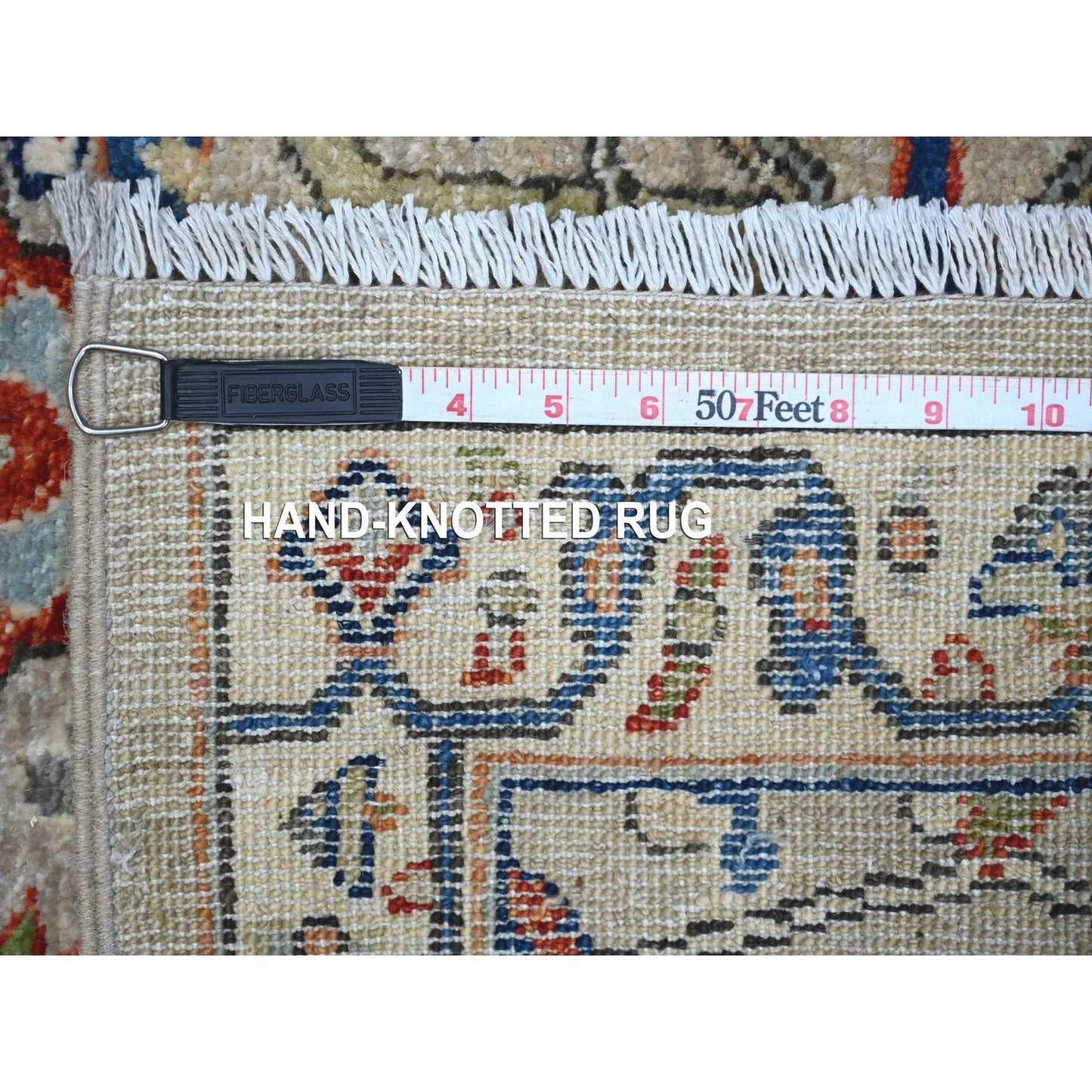 3'X6'2" Gray Hand Knotted Aryana Bidjar Garus Design Runner Oriental Rug