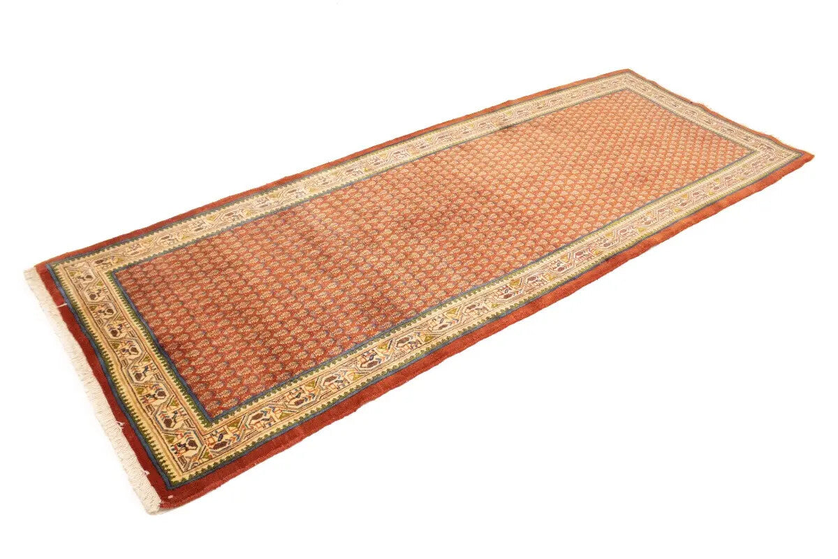 Vintage Oriental Runner Rug Allover Floral Design