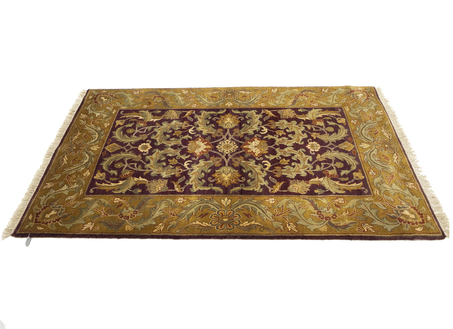 Handmade Thick Pile Oriental Rug Floral Style