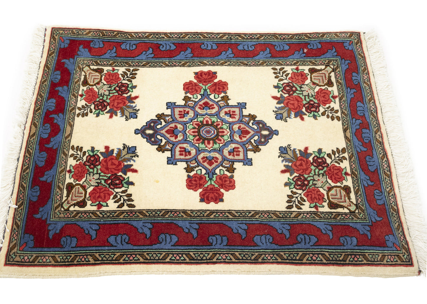 2X3 Ft Handmade Indo-Bidjar Oriental Rug Floral