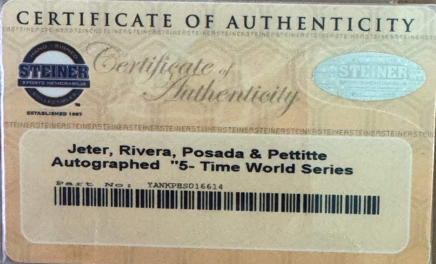 The Core Four Jeter Rivera Posada & Pettitte