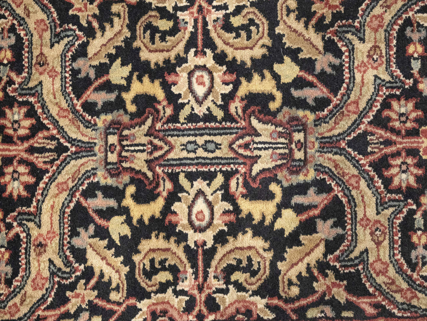 Agra Jaipur Oriental Runner Rug Wool Hand-Knotted