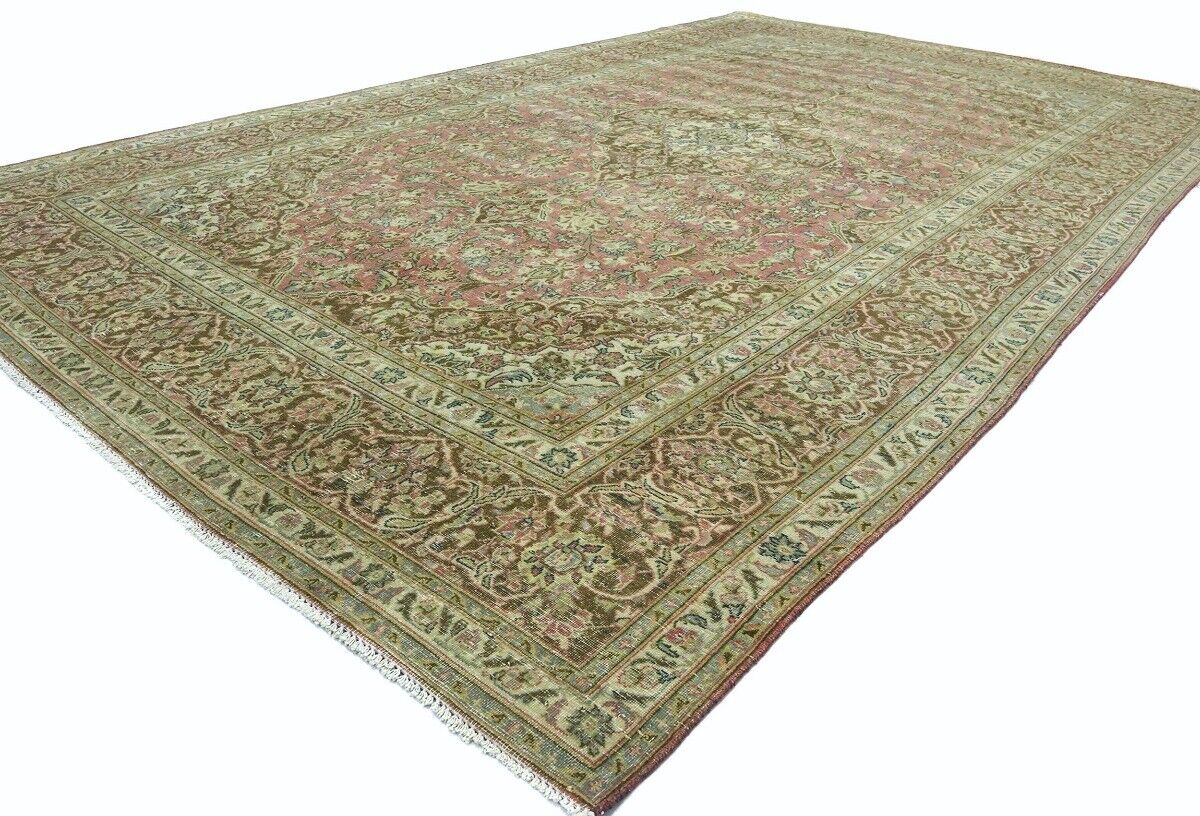 10X15 Antique Distressed Oriental Rug Muted
