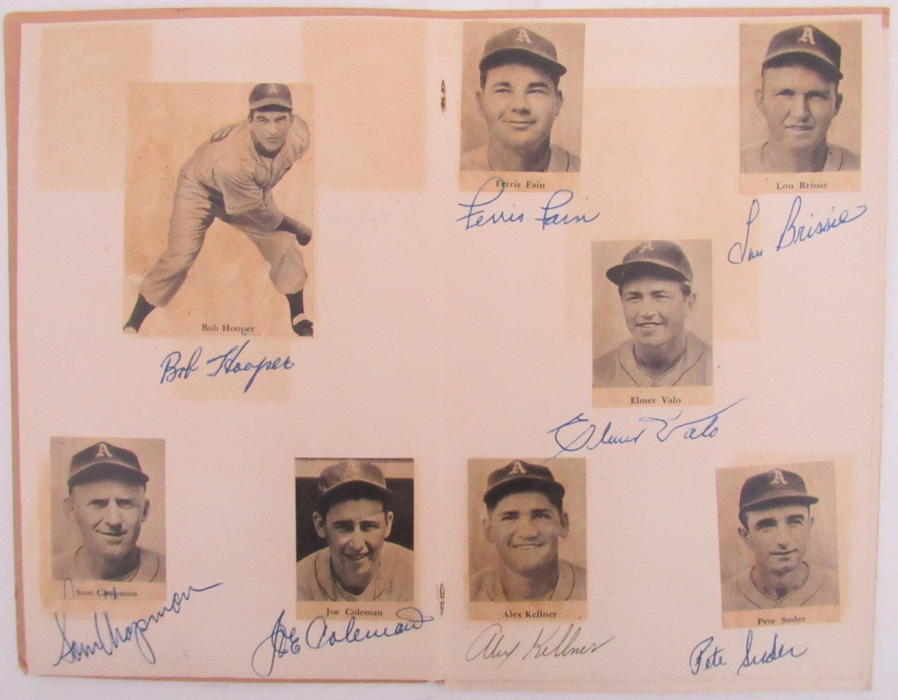 1951 Philadelphia A'S Athletics Scrapbook 21 Autographs Signed Photos 158194