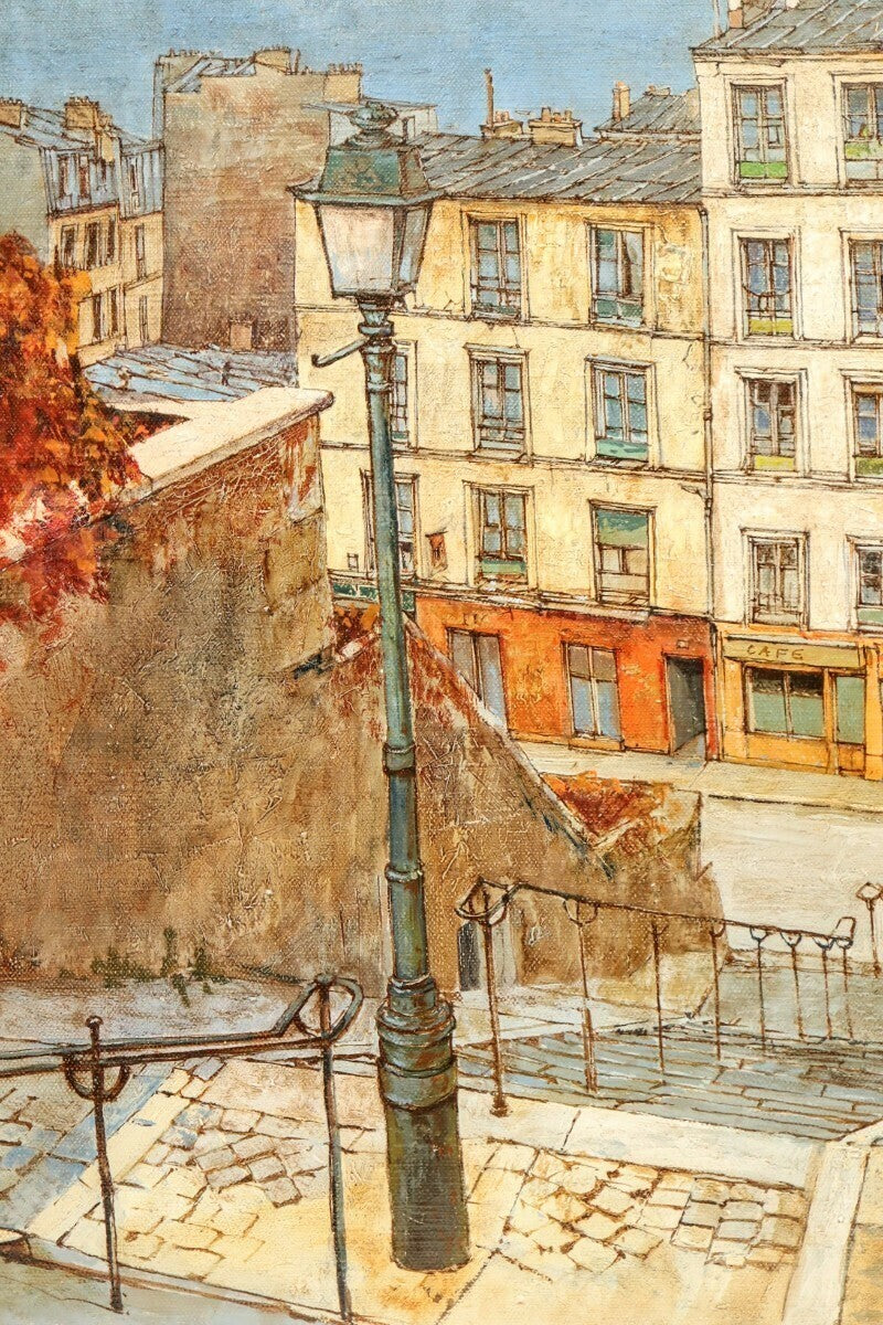 Jean Keime (French) - Montmartre Original Painting Oil On Canvas Signed Framed