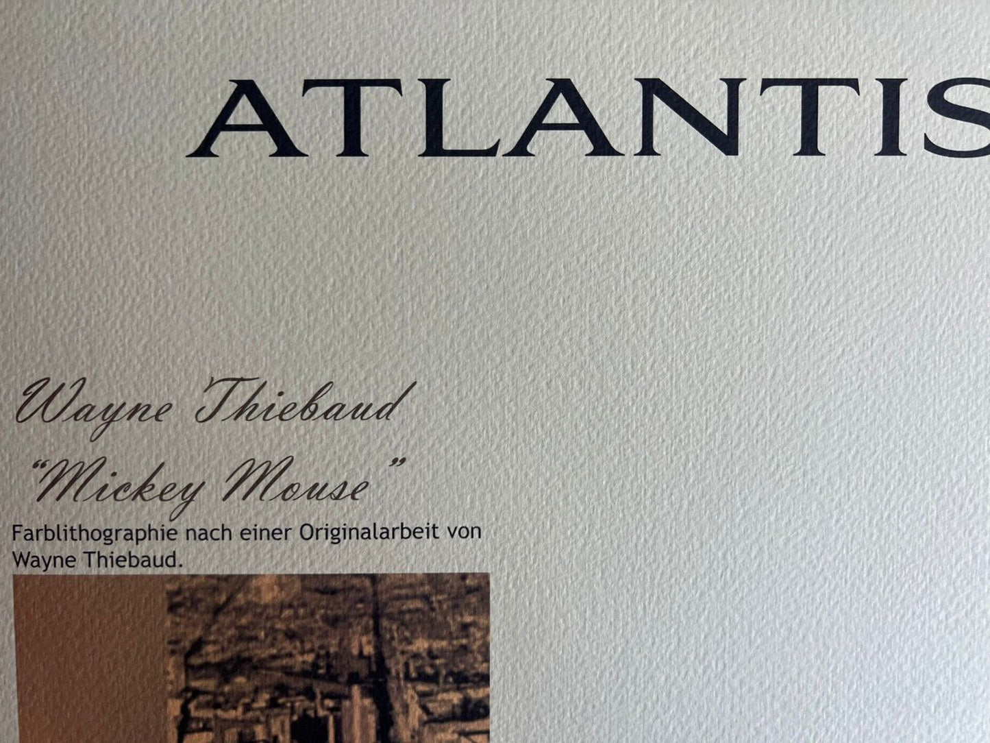 Lithograph Wayne Thiebaud