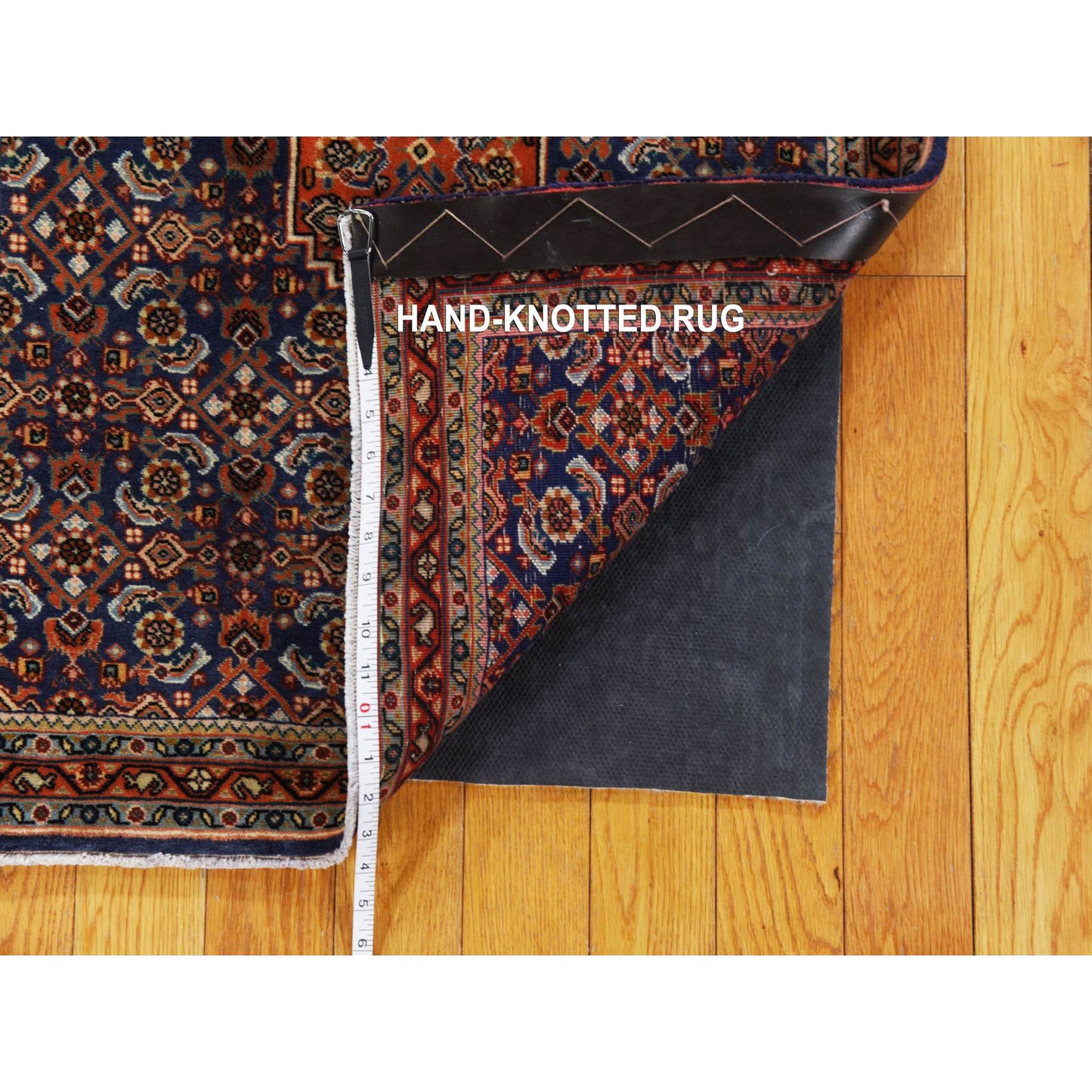 2'4"X2'4" Blue Vintage Zoroastrian Wool Hand Knotted 300 Kpsi Square Rug