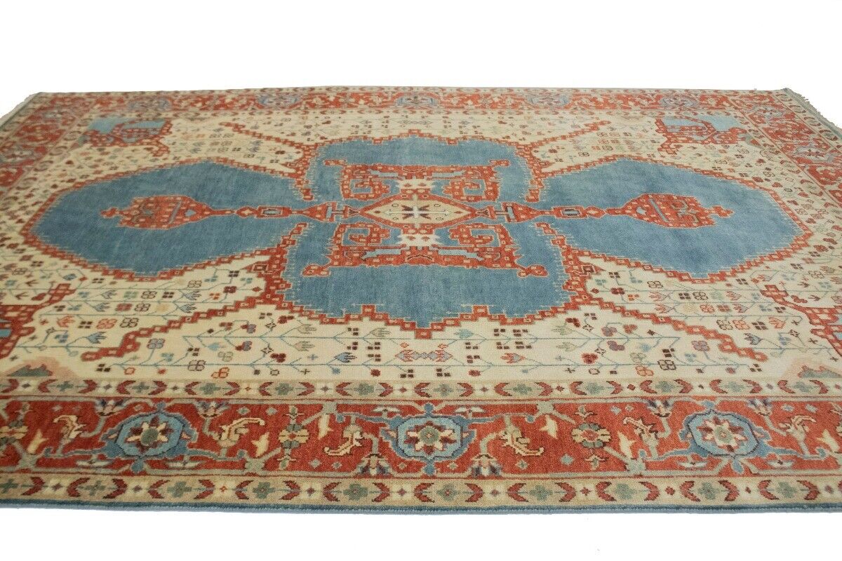 9X12 Ft Handmade Wool Indo-Viss Rug Vintage Style