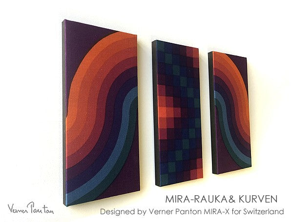 Verner Panton Set Of 3 Mira-Rauka Kurven Multi