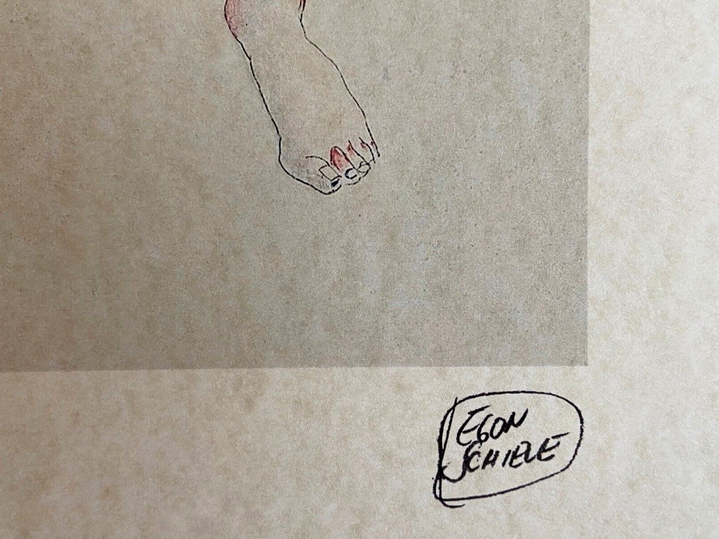 Egon Schiele Lithograph From An Painting Coa