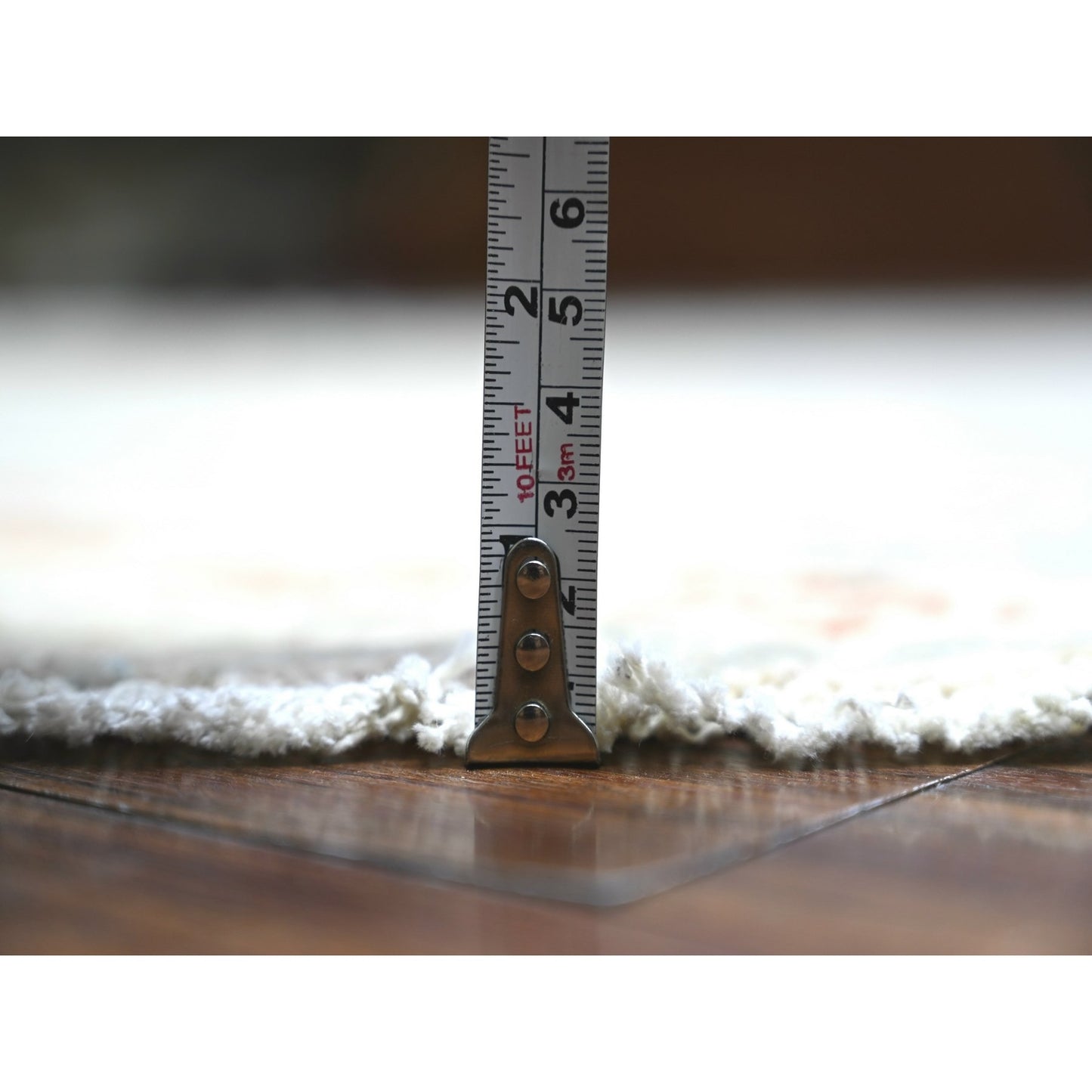 8'X8' Lexicon Ivory Afghan Peshawar Organic Wool Hand Knotted Round Rug