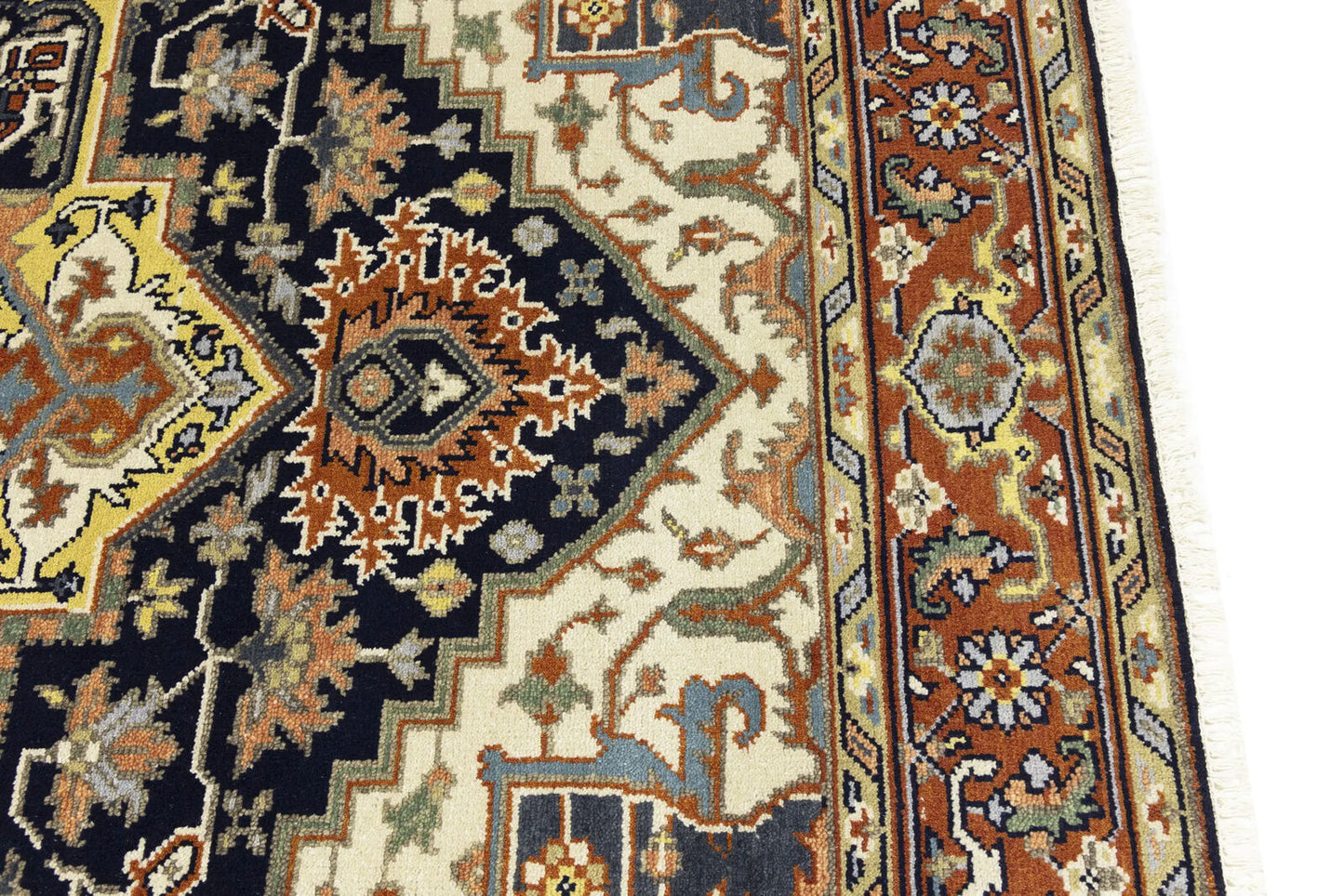 8X10 ft Handmade Serapi Oriental Rug Floral Boho