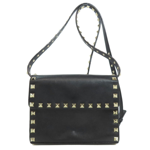 VALENTINO Shoulder Bag Studs Leather