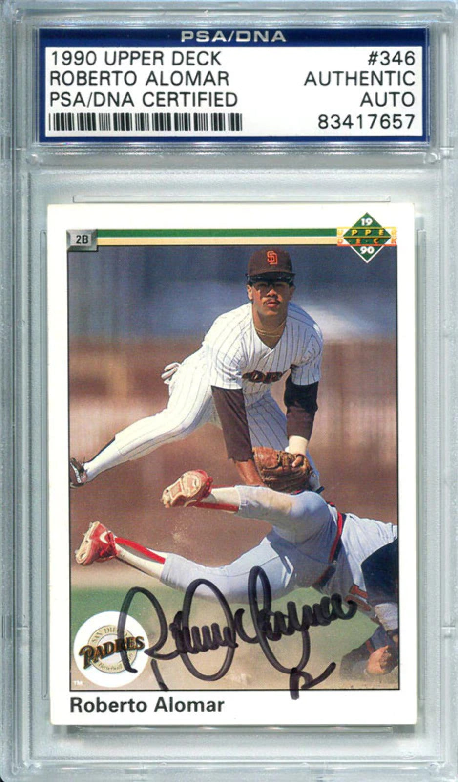 Robert Alomar Autographed 1990 Upper Deck Card