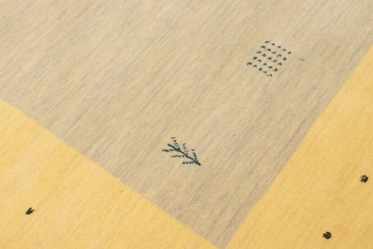 Modern Lori Gabbeh Rug Hand-Loomed Tribal Border