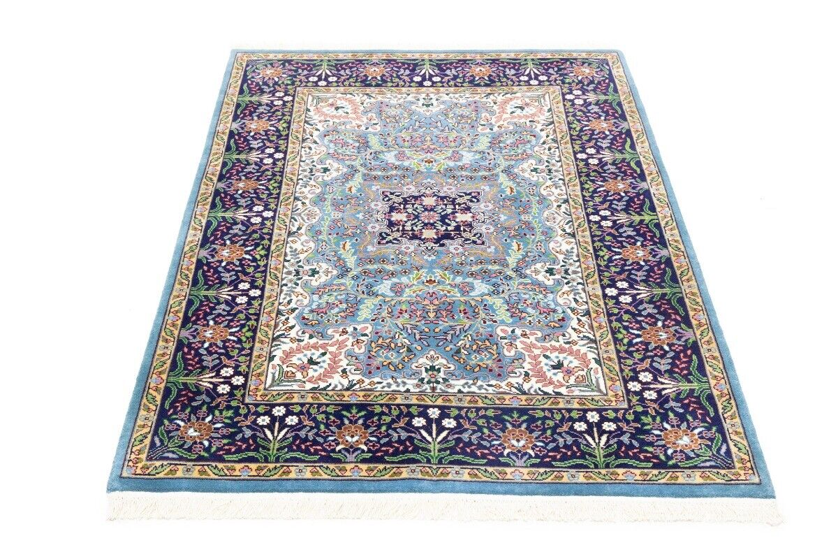 Handmade Kirman Oriental Rug Classic Floral