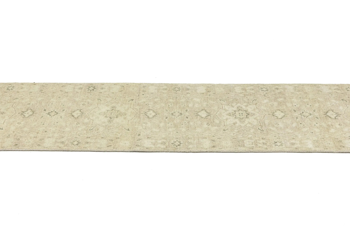 Transitional Oriental Runner Rug Muted Floral