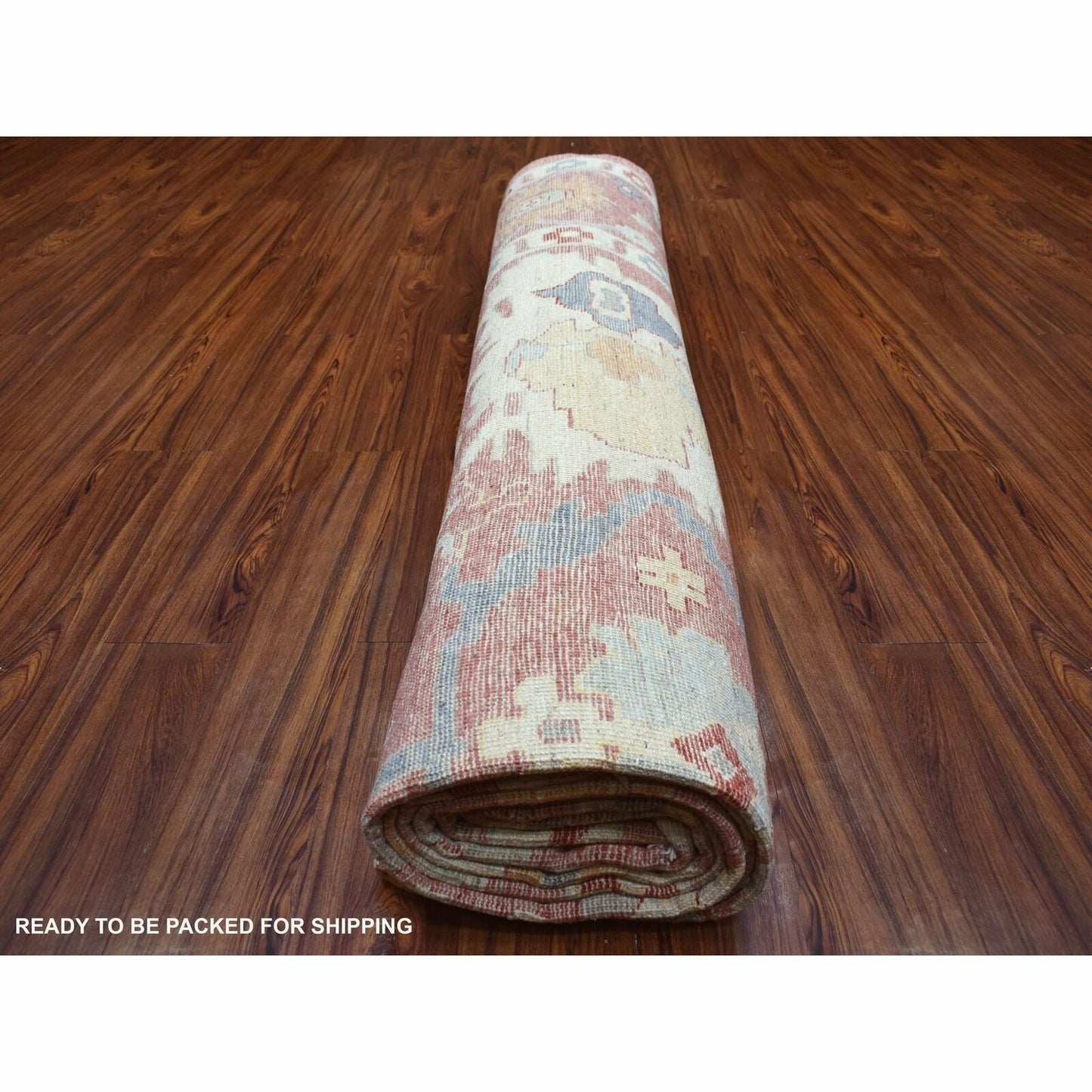 11'7"X14'6" Red Angora Ushak Soft Wool Hand Knotted Oversized Rug