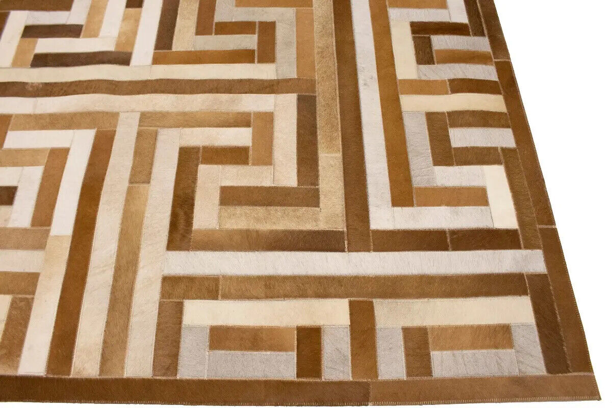 Contemporary Brown Cowhide Rug Large Modern