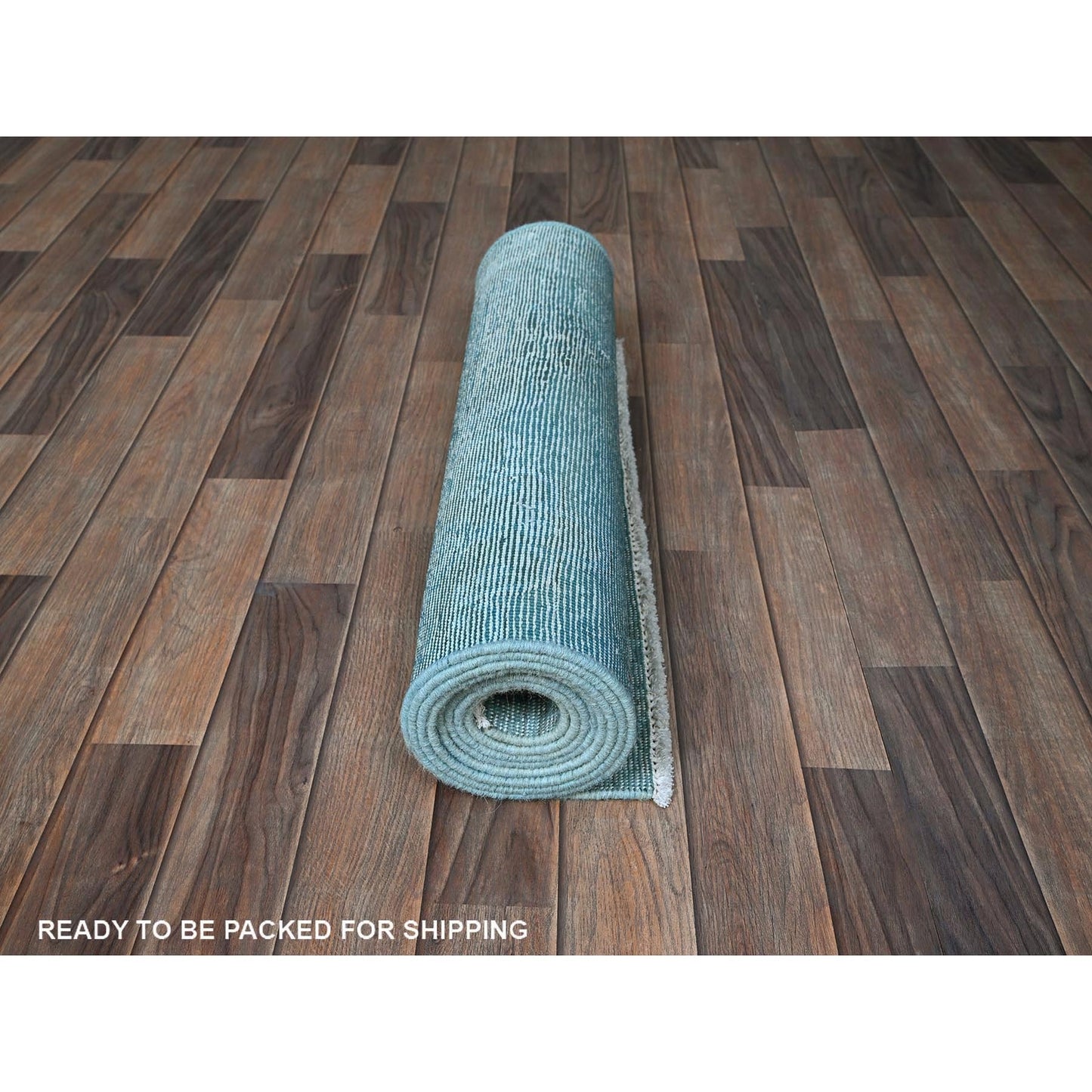 2'5"X9'10" Blue Overdyed Vintage Zoroastrian Hand Knotted Wool Runner Rug