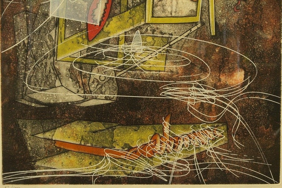 Robert Matta "Season In Hell" Etching 27/100 Signed Modern Surrealist Abstract