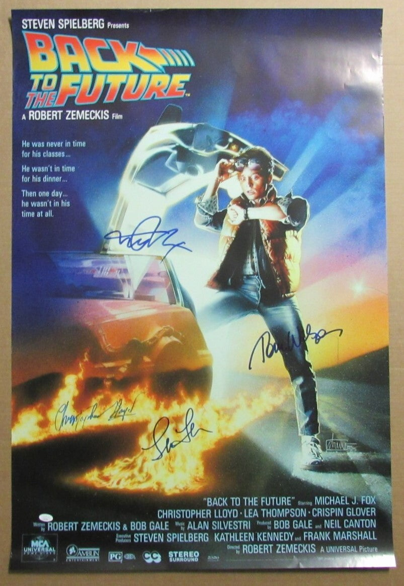 Back To The Future Multi-Autographed By 4 Actors