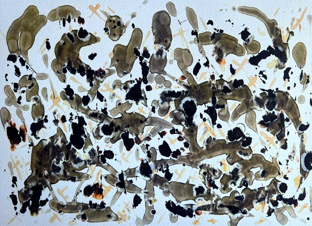 Jackson Pollock Action Painting Coa Signed