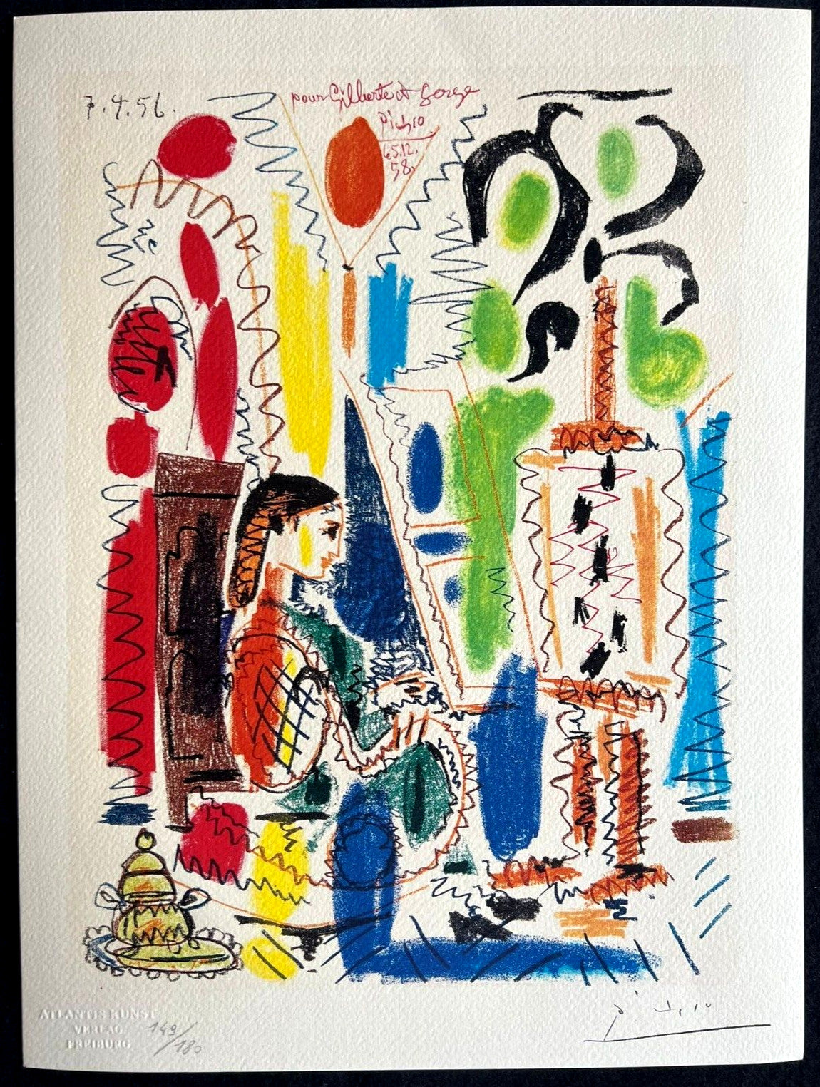 Pablo Picasso Lithograph Coa Signed Numbered And