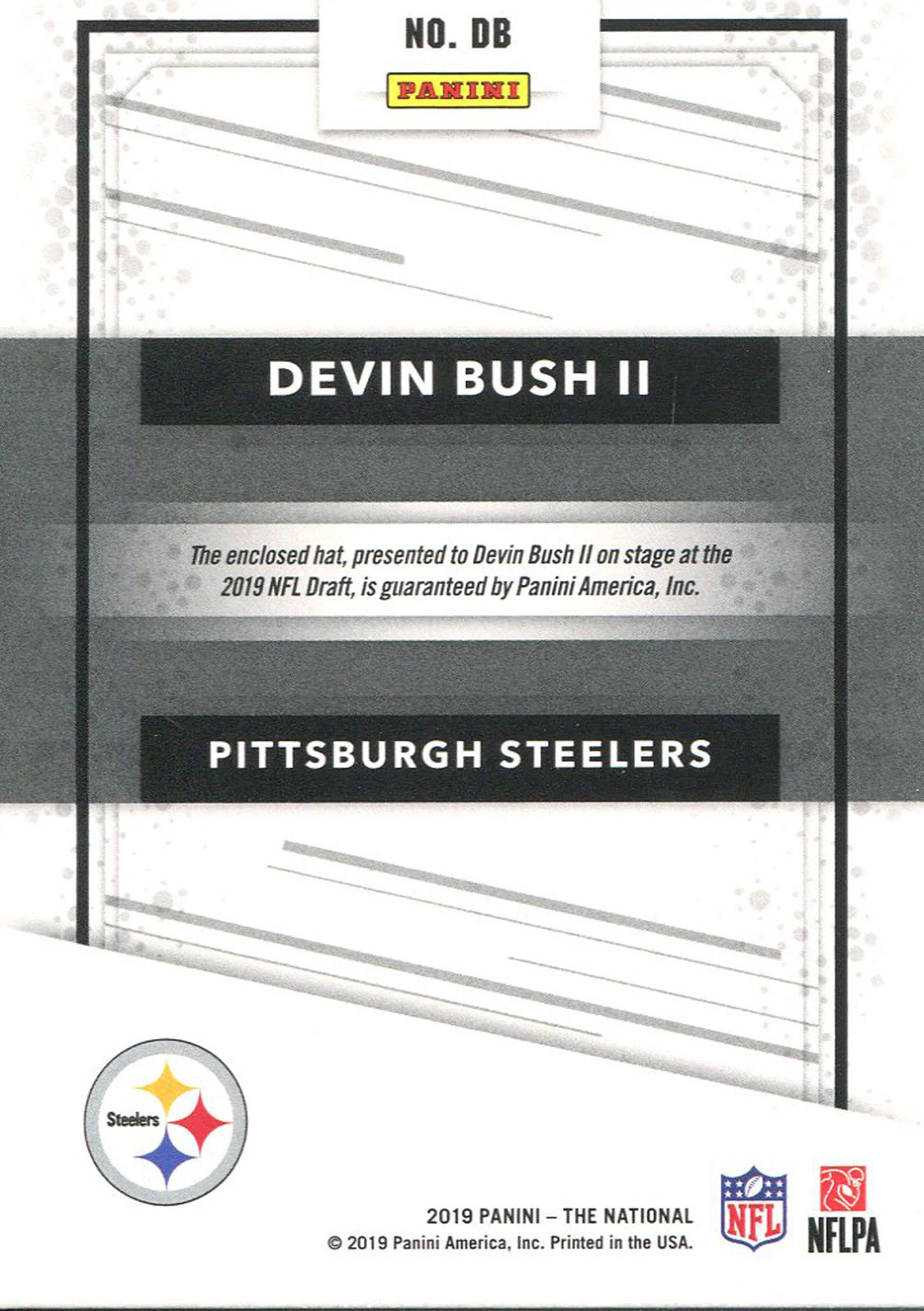 Devin Bush Ii 2019 Panini The National Football Rookie Jersey Card