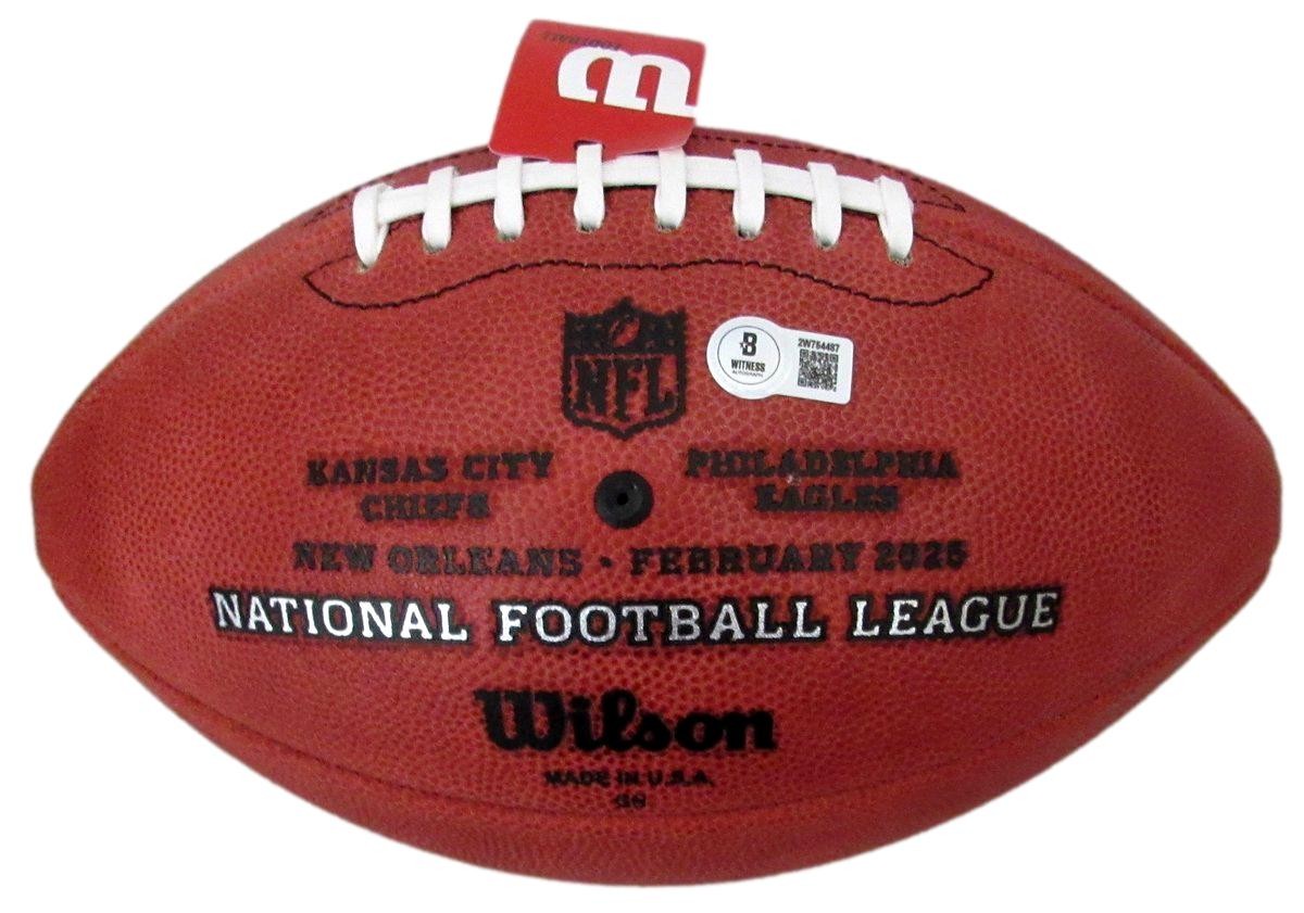 A.J. Brown Signed/Auto Super Bowl Lix Logo Duke Football Eagles Beckett 195541