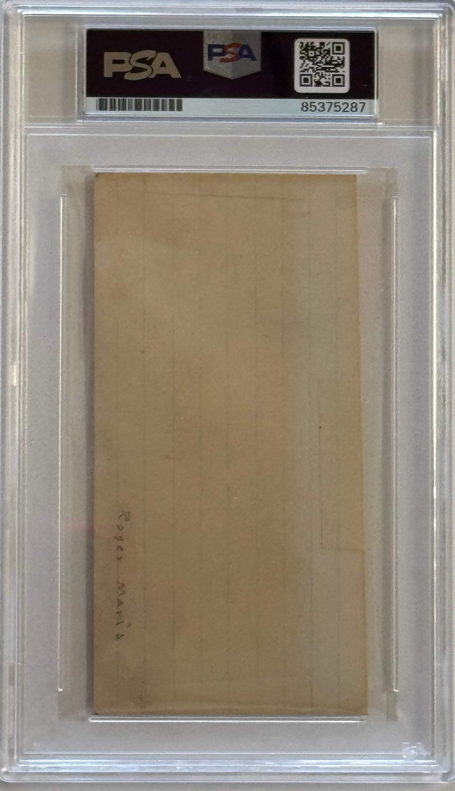 Roger Maris Auto Grade Gem Mint 10 Signed Index Card (Psa)