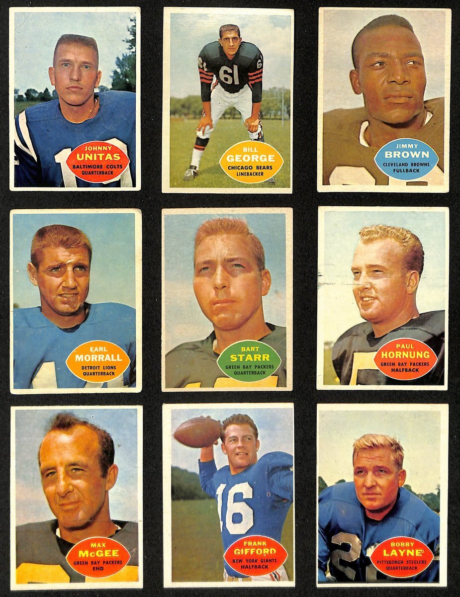1960 Topps Football Card Complete Set (1-132)