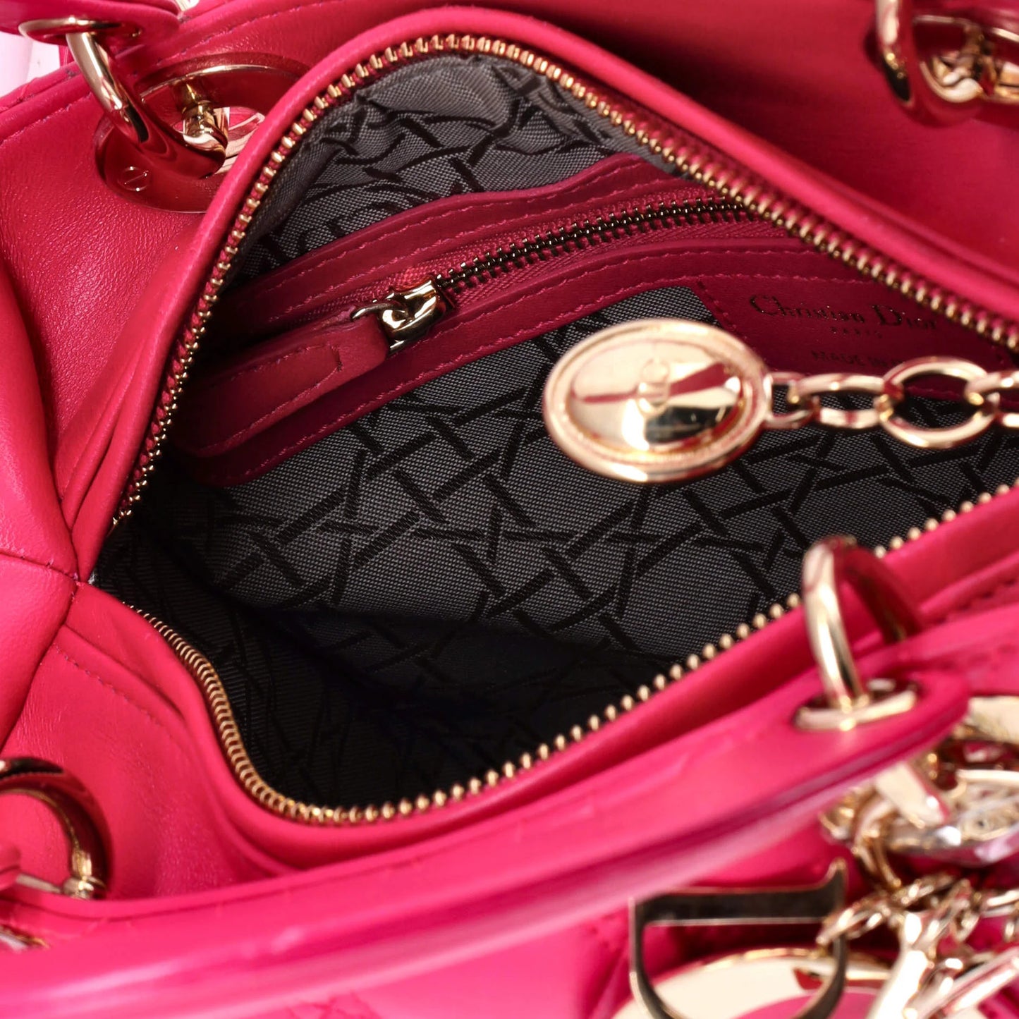 Christian Dior Lady Dior Bag Cannage Quilt Lambskin Medium