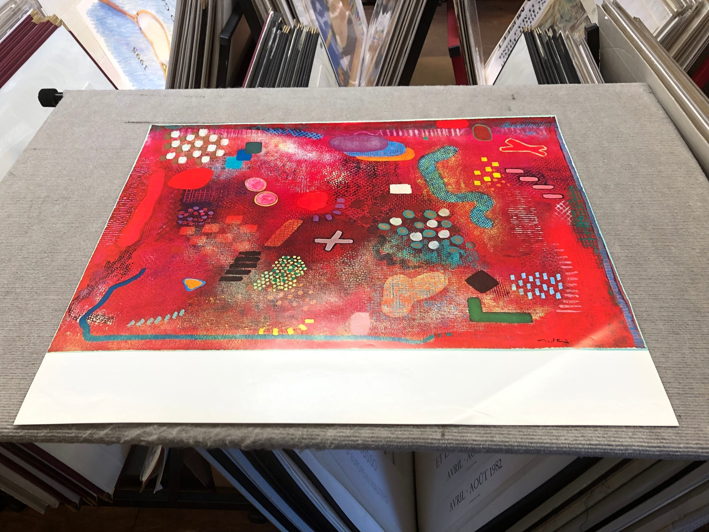Robert Natkin Untitled " Poster Abstract Multicolor, Red