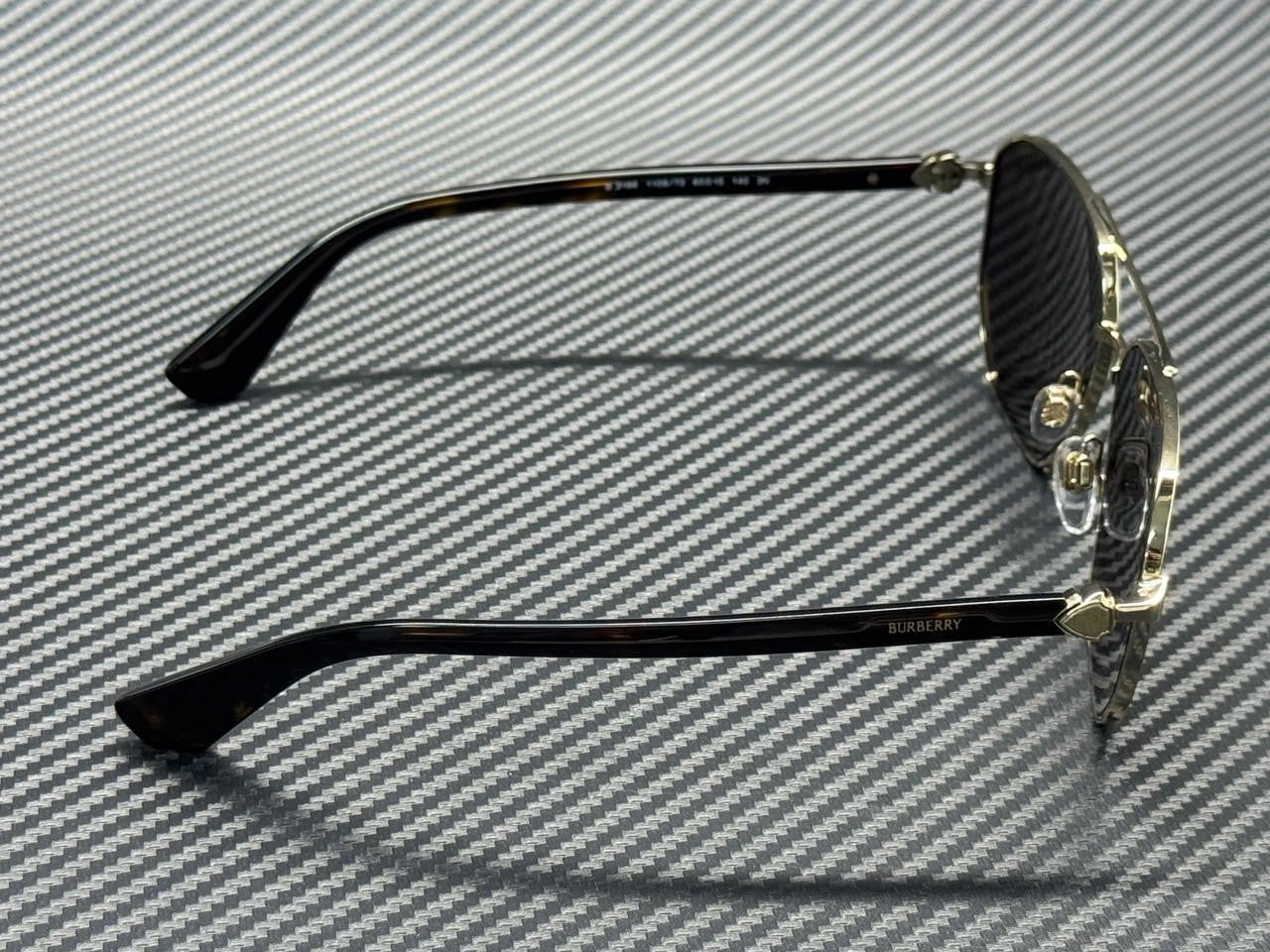 BURBERRY BE3166 110973 Light Gold Dark Brown Men's 60 mm Sunglasses